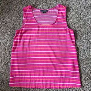 Lands' End Pink Striped Women's Tank Top
